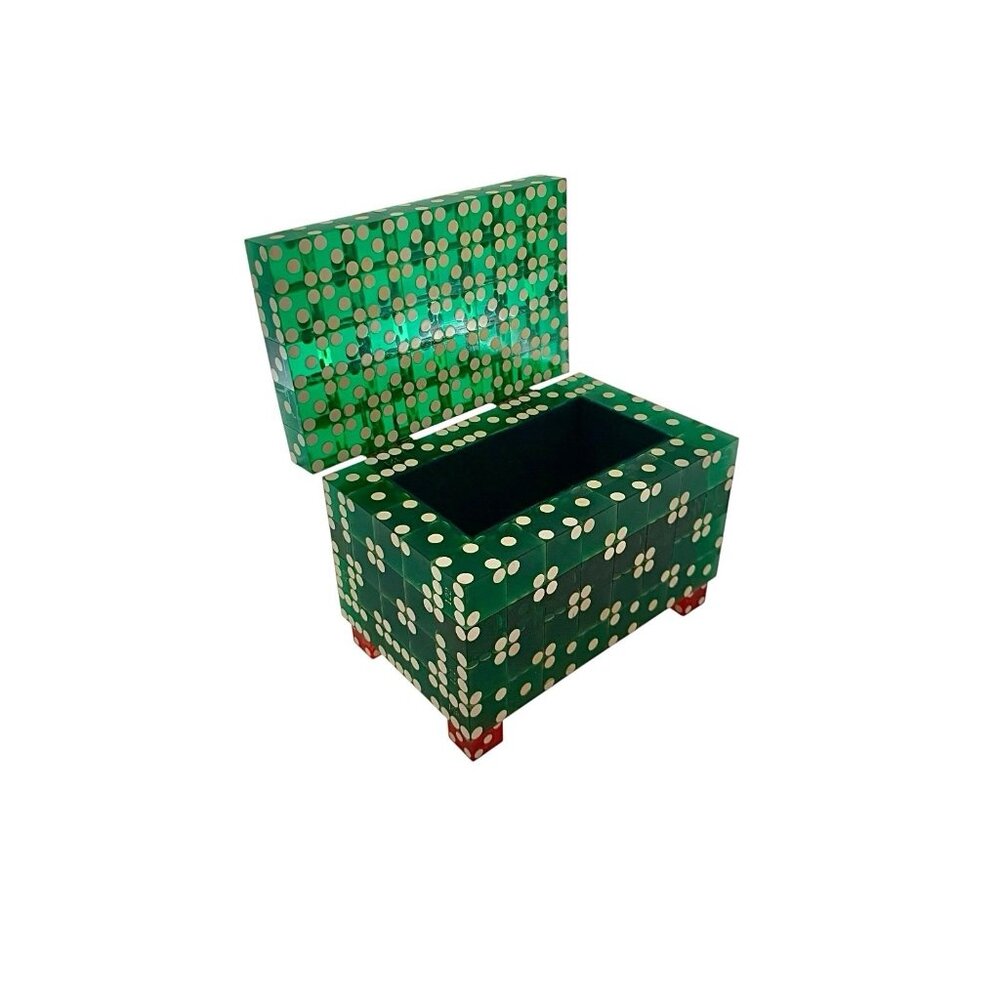 Box Vintage Rare Professional Grade Acrylic Casino Dice Lidded Multi-Purpose
